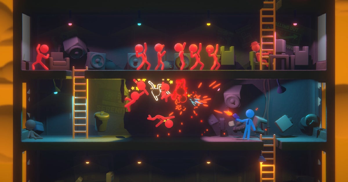 Boardroom beat-em-up Stick It to the Stickman punches its way out of early access next month, complete with neurolinkage and an "absolutely absurd finale"