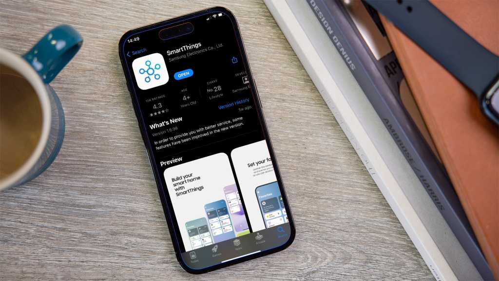 SmartThings app on iPhone