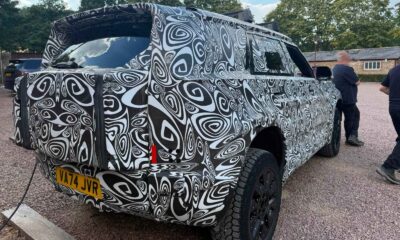Heavily camouflaged electric Land Rover Defender spotted in the UK