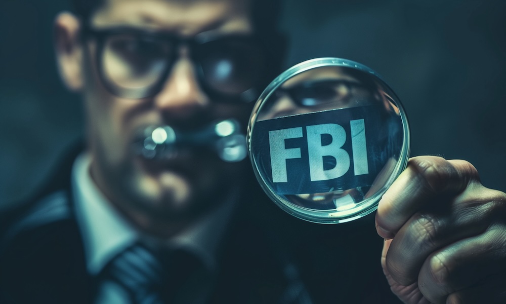 FBI Agent with Magnifying Glass, Investigation Theme