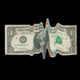 glitched/crumpled dollar bill