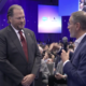 Adecco Group CEO Denis Machuel speaks with Salesforce CEO Marc Benioff at the Dreamforce 2026 keynote.