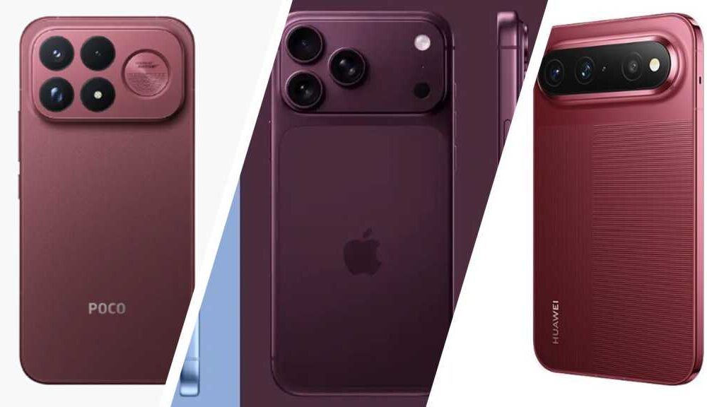 Burgundy phones