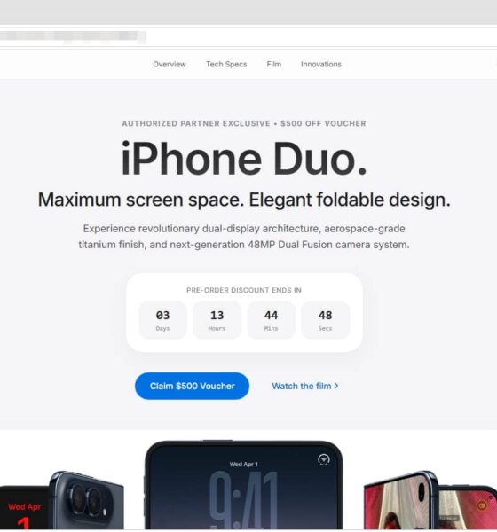 Fake $500 iPhone Duo Page Carries DarkSword Malware