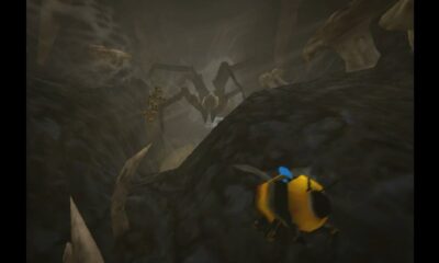 Low poly horror Tumblebee combines the joy of tumbling bees with the not-joy of being chased by huge spiders