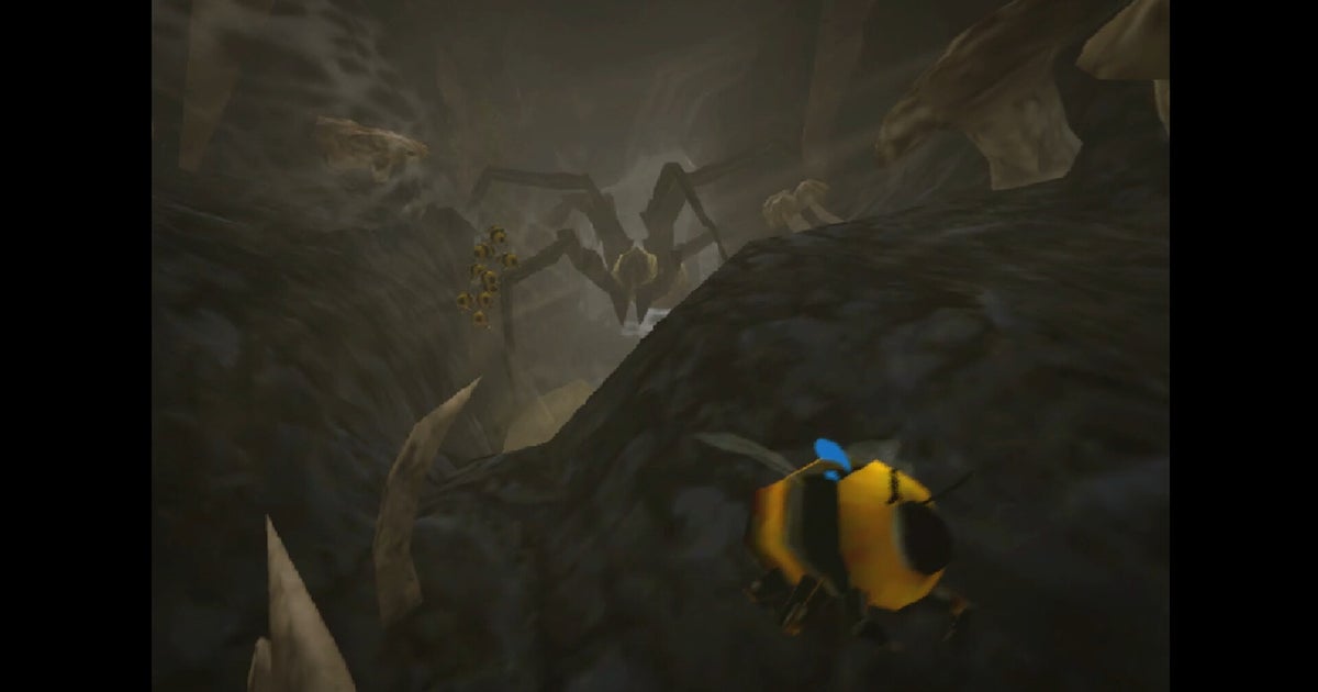 Low poly horror Tumblebee combines the joy of tumbling bees with the not-joy of being chased by huge spiders