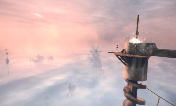 TALON TOWERS is a Fumito Ueda-coded parkour platformer about hopping around massive structures while avoiding falling to your foggy doom