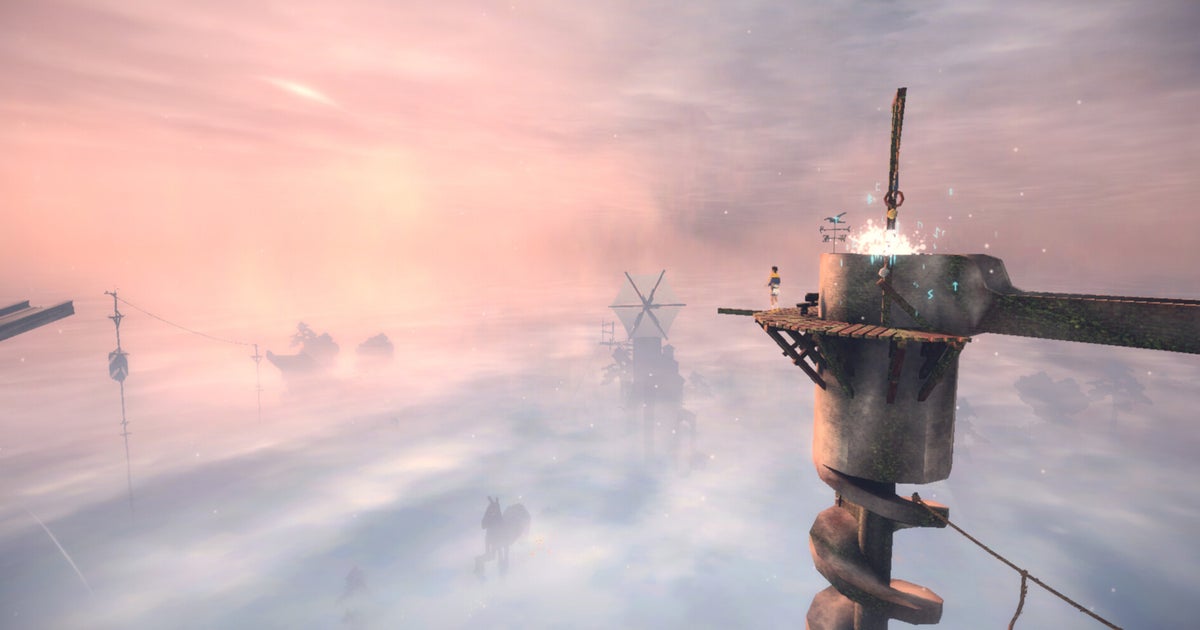 TALON TOWERS is a Fumito Ueda-coded parkour platformer about hopping around massive structures while avoiding falling to your foggy doom