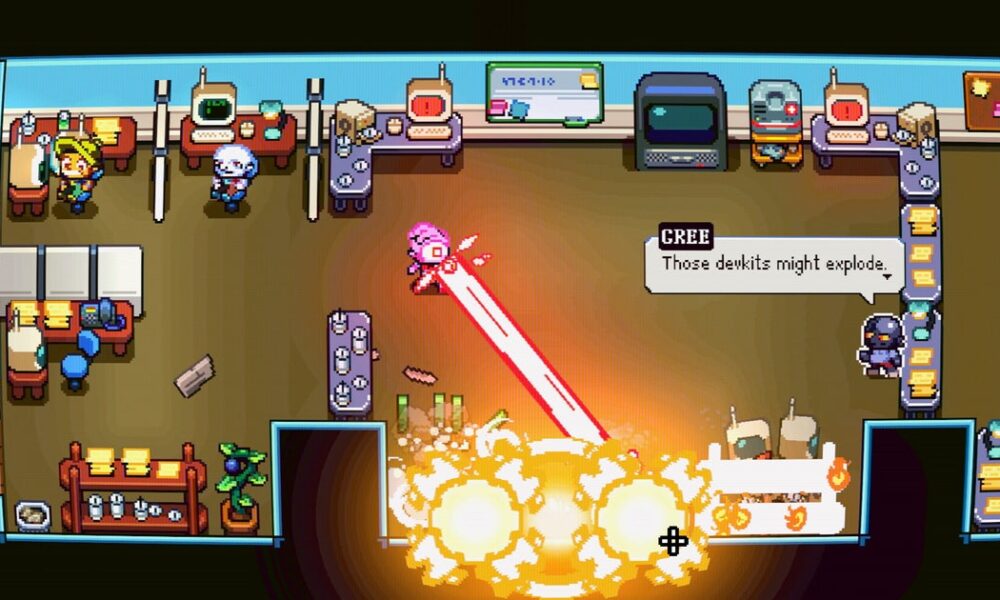 Laser Guy is a twin-stick "anti-shooter" about a stressed out game developer who can't stop shooting laser beams from his eye