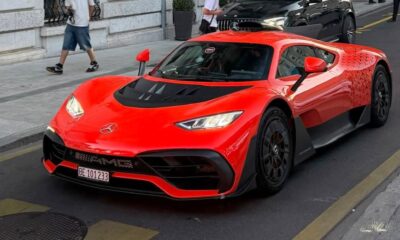 Orange Mercedes-AMG One spotted in Geneva is impossible to miss