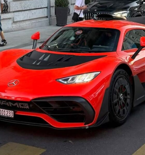Orange Mercedes-AMG One spotted in Geneva is impossible to miss
