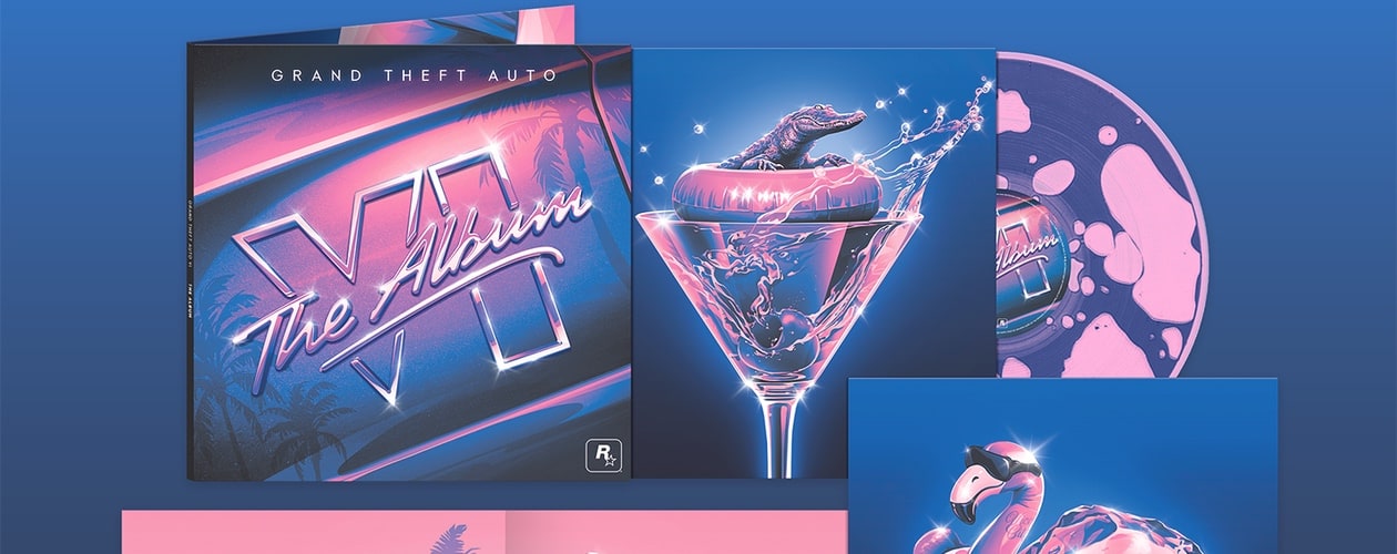 GTA 6 The Album physical vinyl and CD release header