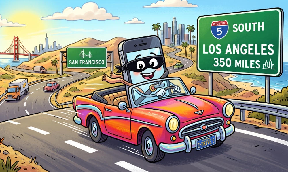 iPhone SF to LA