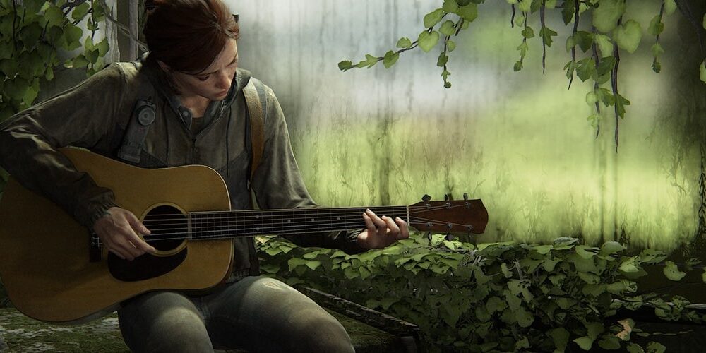 The Last of Us Part 2 PC header Ellie playing Guitar