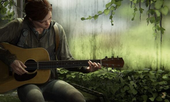 The Last of Us Part 2 PC header Ellie playing Guitar