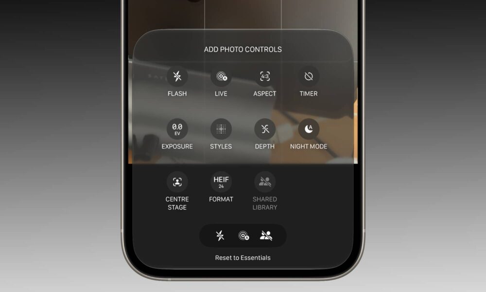 iOS 27 customize Camera app controls