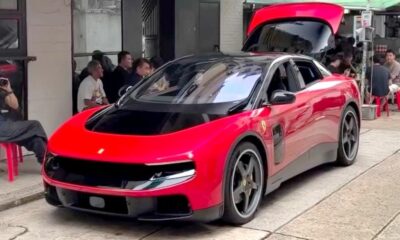 Hong Kong's first Ferrari Luce spotted parked on a busy street
