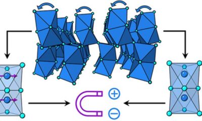 Credit: Struan Simpson, Urmimala Dey, Martin R. Lees, Ivan Da Silva, Nicholas C. Bristowe, Mark S. Senn; Near-Room-Temperature Magnetoelectric Coupling Engineered through Inversion-Breaking Tilts in a Bulk Perovskite Polytype. Journal American Chemical Society 2026; https://doi.org/10.1021/jacs.6c11283This publication is licensed under a Creative Commons Attribution 4.0 International License.
