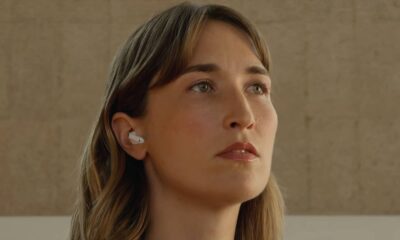 Woman wearing AirPods 5.