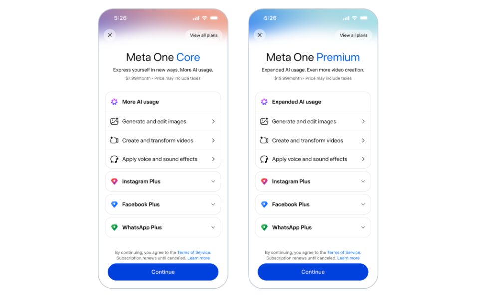 Meta’s new One subscriptions put a price on social media and AI