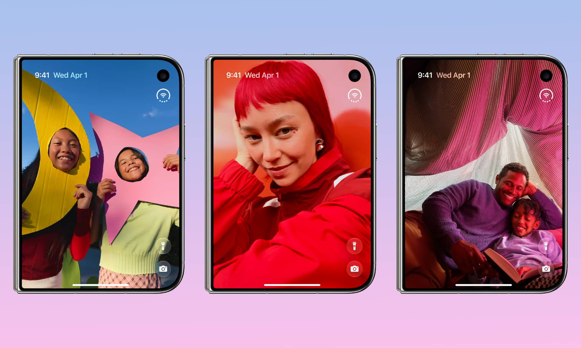 iPhone Duo lock screen photos