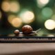 A snail crawling across an iPhone screen