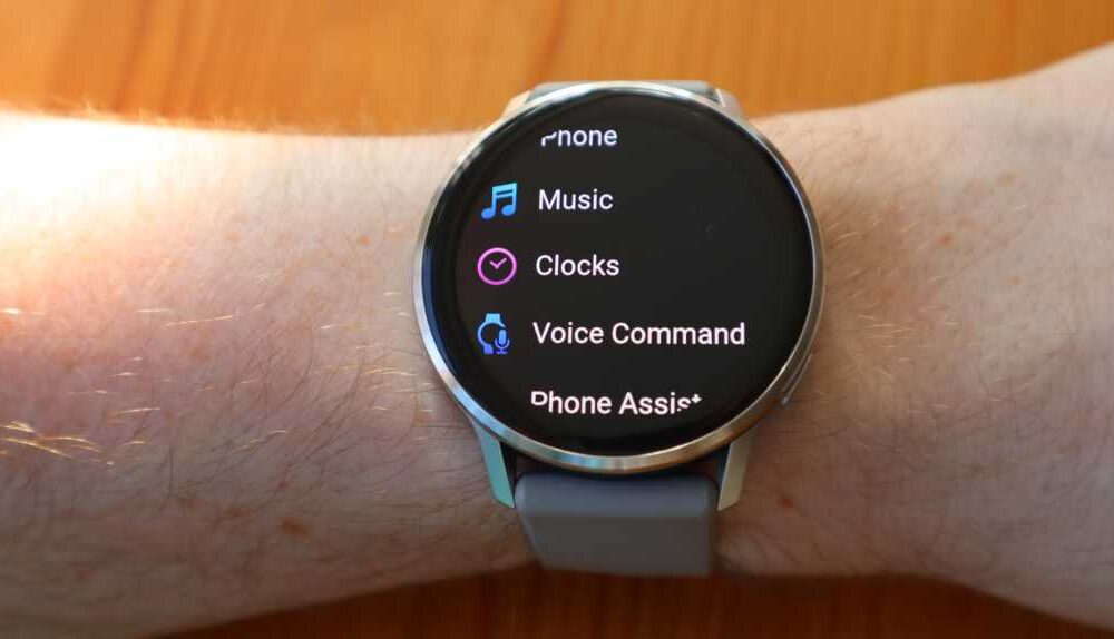 The main menu of the Garmin Venu 4