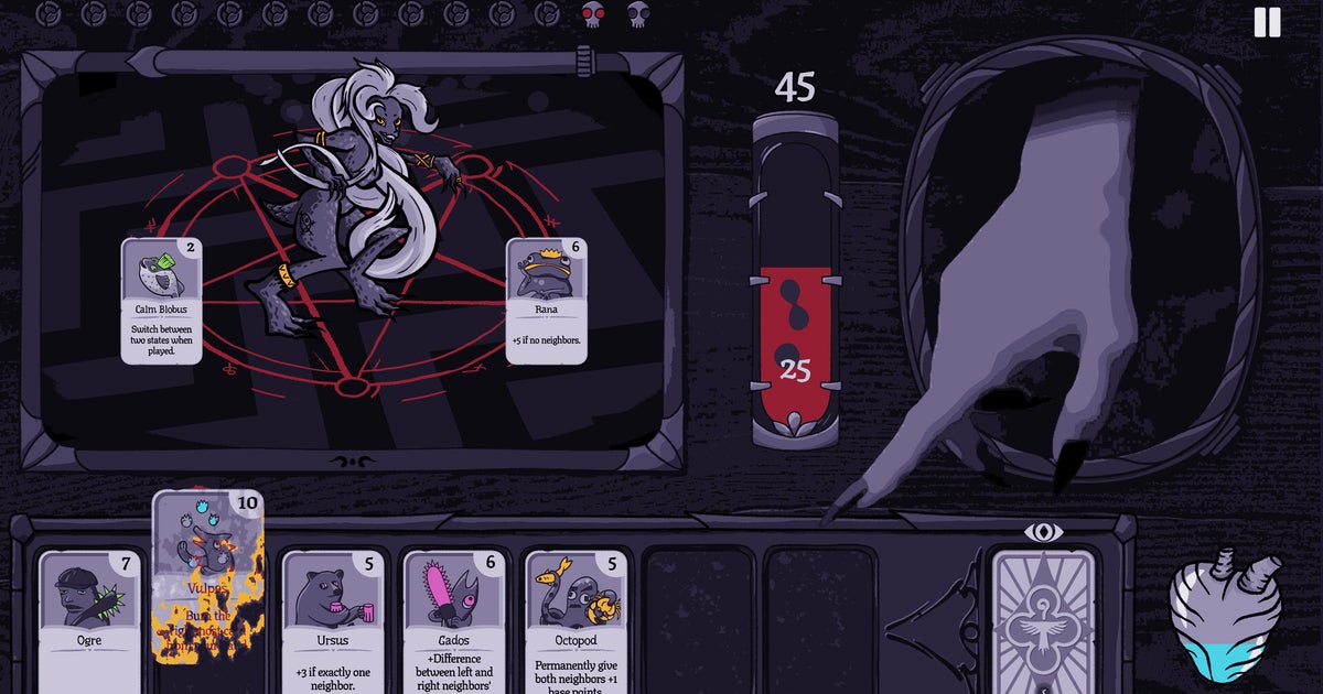 Burn With Me is a hand-drawn demon card game featuring the artist's own hand - and also, a refreshingly finite alternative to yer Balatro-likes