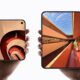 Apple's new foldable iPhone Duo in its open position during the 2026 Surprise and Shine event.