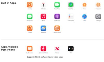 Apple Home View Built-In Apps