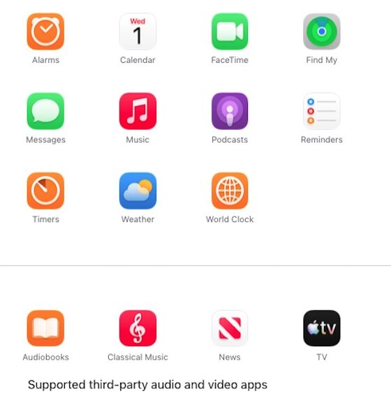 Apple Home View Built-In Apps