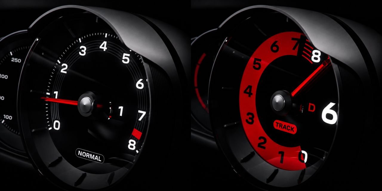 Porsche Mission S teaser shows Carrera GT-inspired gauge cluster