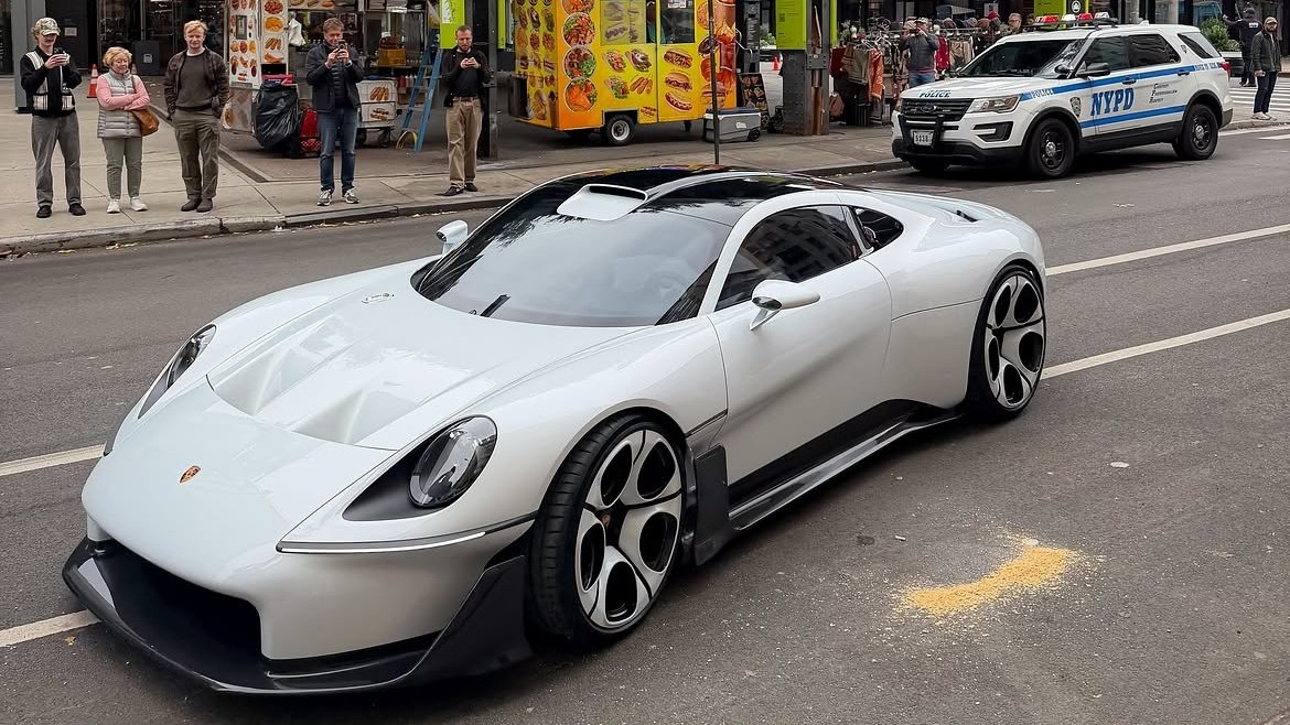 Porsche Mission S makes its first public appearance on New York streets