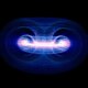 Illustration of plasma particles inside a tokamak fusion reactor.