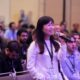 An audience member asks a question at the 2025 TechCrunch Disrupt event