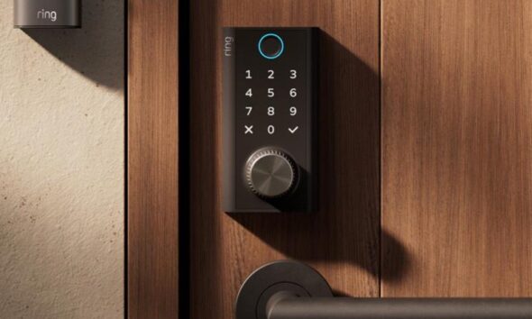 Ring’s smart lock can be recharged by turning a dial