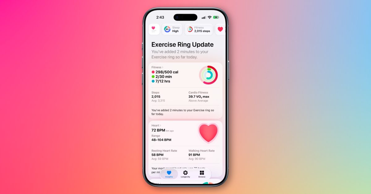 iOS 27.2 beta 4 no longer includes Apple's overhauled Health app