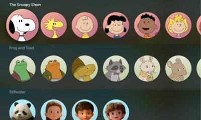 New Apple TV profile pictures for Snoopy and the Peanuts gang, Frog and Toad, and Stillwater in tvOS 27.2.